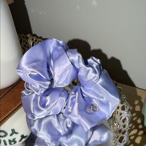 Saie Lavender Satin Scrunchie Set
